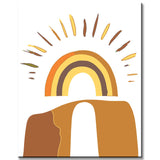 Painting by Numbers Art Minimalism Sunshine with Rainbows