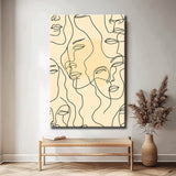 Paint by Numbers Line Art Silhouettes Faces