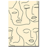 Paint by Numbers Line Art Silhouettes Faces