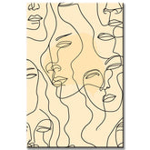 Paint by Numbers Line Art Silhouettes Faces