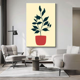 Painting by Numbers Art Minimalism Plant in A Pot