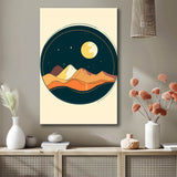 Painting by Numbers Art Minimalism Night Over The Mountains