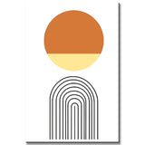 Painting by Numbers Art Minimalism Two Hemispheres on A Rainbow