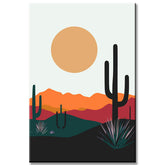 Painting by Numbers Art Minimalism Sun Over The Desert