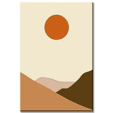 Painting by Numbers Art Minimalism Sun in The Desert