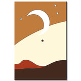 Painting by Numbers Art Minimalism Crescent Moon with Stars