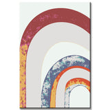Painting by Numbers Art Minimalism Half Moon and Rainbow