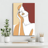 Painting by Numbers Art Minimalism Line Drawing Woman with Hand on Chin