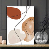 Painting by Numbers Art Minimalism Line Drawing and Colorful Leaves