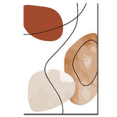 Painting by Numbers Art Minimalism Line Drawing and Colorful Leaves