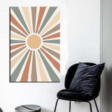 Painting by Numbers Art Minimalism Colorful Sun Rays