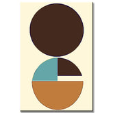 Painting by Numbers Art Minimalism Black Ball with Two Colorful Hemispheres