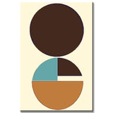 Painting by Numbers Art Minimalism Black Ball with Two Colorful Hemispheres