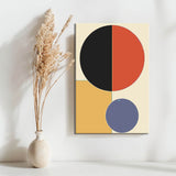 Painting by Numbers Art Minimalism Colored Shapes and Blue Ball