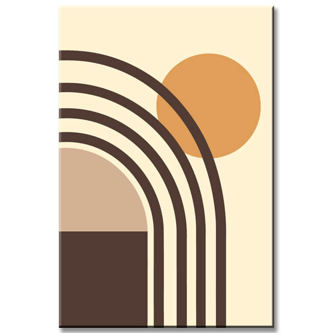 Painting by Numbers Art Minimalism Sun & Black Lines