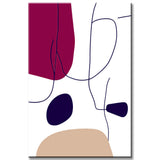 Painting by Numbers Art Minimalism Line Drawing with Colorful Shapes