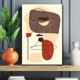 Painting by numbers art minimalism man with hat and stick