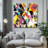 Painting by Numbers Abstract Art Creative Colorful Triangles