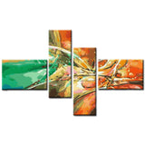 Painting by Numbers Art Abstract Art Colorful Fields 4 Panel