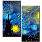 Painting by Numbers Art Abstract Art Starry Night Two-Part