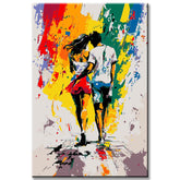 Painting by Numbers Lovers Abstract Art