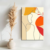 Paint by Numbers Minimalism Line Drawing Woman Silhouette