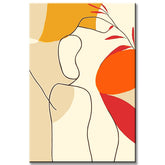 Paint by Numbers Minimalism Line Drawing Woman Silhouette