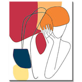 Painting by Numbers Minimalism Line Drawing Woman