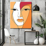 Paint by Numbers Minimalism Line Drawing Woman Face