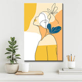 Paint by Numbers Minimalism Line Drawing Woman Flower