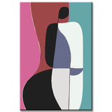 Painting by Numbers Minimalism Black and White Figure
