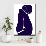 Painting by Numbers Minimalism Purple White Figure