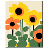 Painting by Numbers Minimalism Sun Flowers Field