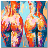 Painting by Numbers Art Nude Nude Painting Two Women