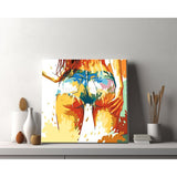 Painting by Numbers Nude Art Colored Bottom