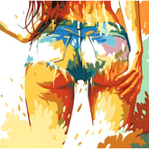 Painting by Numbers Nude Art Colored Bottom