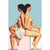 DIY Paint by Numbers Nude Women Couple's Back to Back Symmetric