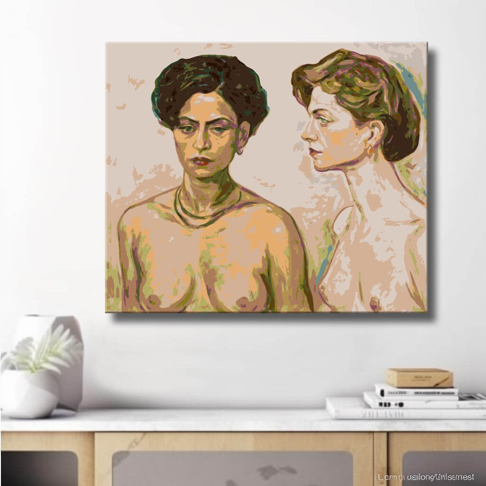 nude women classic portrait DIY art wall decor modern artwork