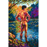 nude man modern colorful