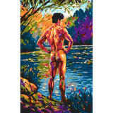 nude man modern colorful
