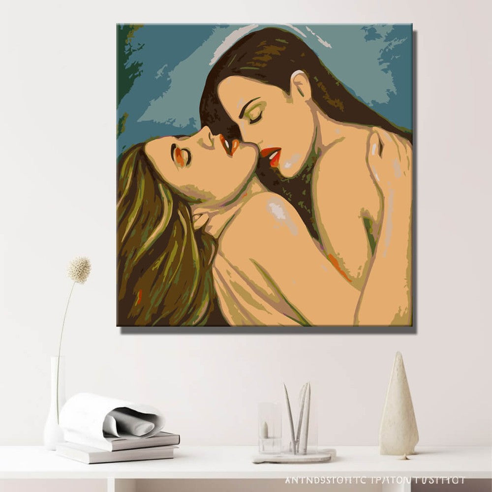 Paint by Numbers nude women intimate DIY art wall decor modern artwork