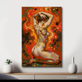 Paint by Numbers nude woman abstract colorful DIY art wall decor modern artwork