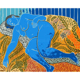 Paint by Numbers nude woman blue
