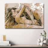 Paint by Numbers nude woman sketch DIY art wall decor modern artwork