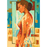 Paint by Numbers nude woman modern colorful