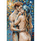 Paint by Numbers nude couple kiss
