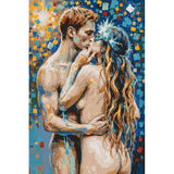 Paint by Numbers nude couple kiss