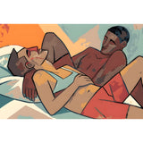 DIY Paint by Numbers Nude Couple Reclining Modern Abstract Kit