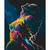 Paint by Numbers nude woman colorful dynamic