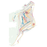 Paint by Numbers nude woman minimalist line